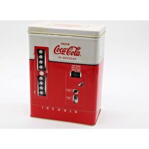 COCA-COLA‎ Coke Bottle Vending Machine 1997 Collectible Tin Box 8"x6" Vintage